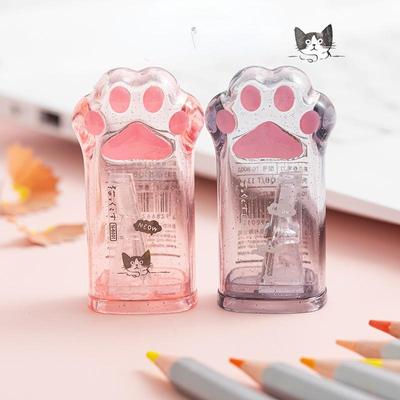 1Pc Cute Cat Paw Pencil Sharpener Kawaii School Supplies Stationery Items Student Prize for Kids Gift