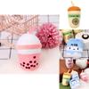 Entzückende Frucht Bubble Tea Stoffplüsch Anhänger Puppe Weihnachtsgeschenk
