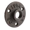 6 Stück 1/2 Zoll Schwarze Gusseisenrohrfittings Bodenflansch BSP-Gewinde-B61B