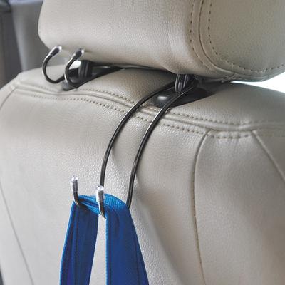 2X Car Back Seat Headrest Hooks Holder Pothook For Bag Accessories Beige Style