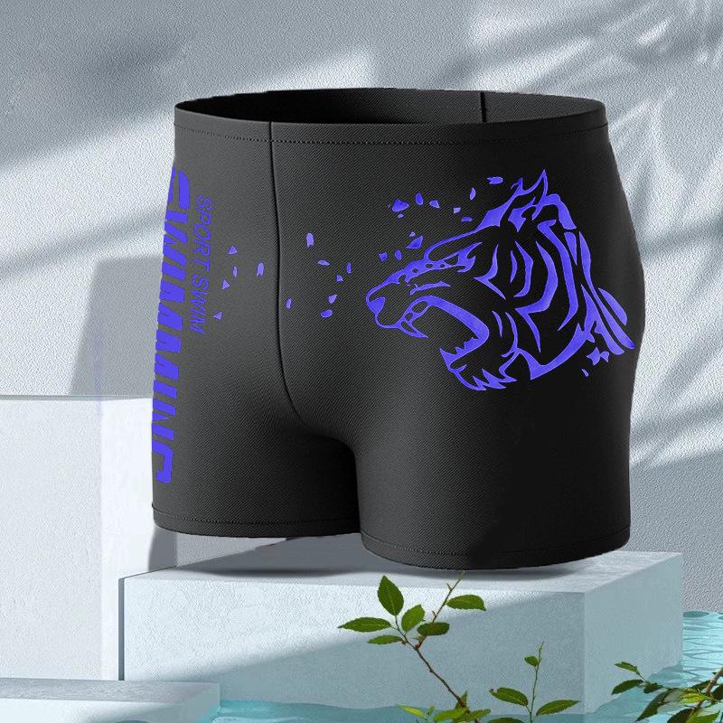 Trunchi de baie din nailon cu uscare rapidă pentru bărbați - Boxer simplu la modă pentru izvoare termale și parcuri acvatice