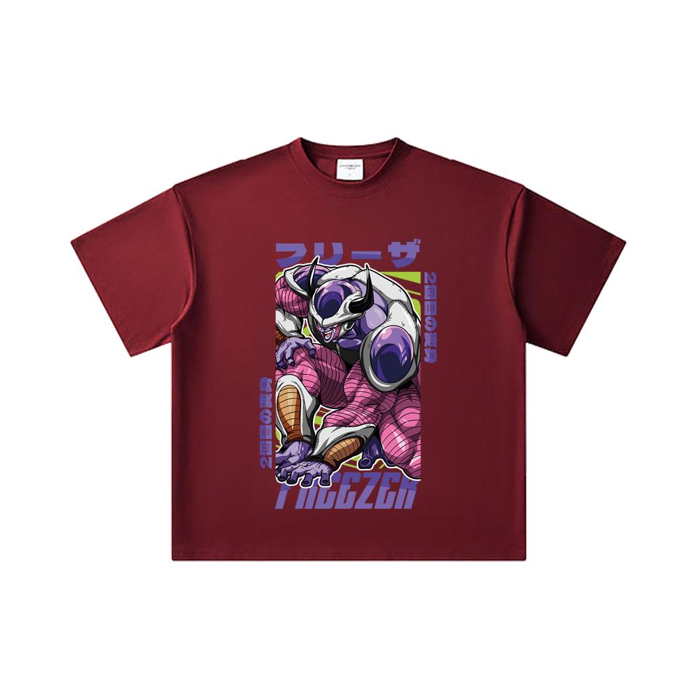 260 GSM Double Yarn 32 Count 100% Cotton Dragon Ball V72 King Cold Print Unisex Heavy Cotton T Shirt