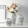 Blue & White Retro Porcelain Vase - Luxury Ceramic Home Decor