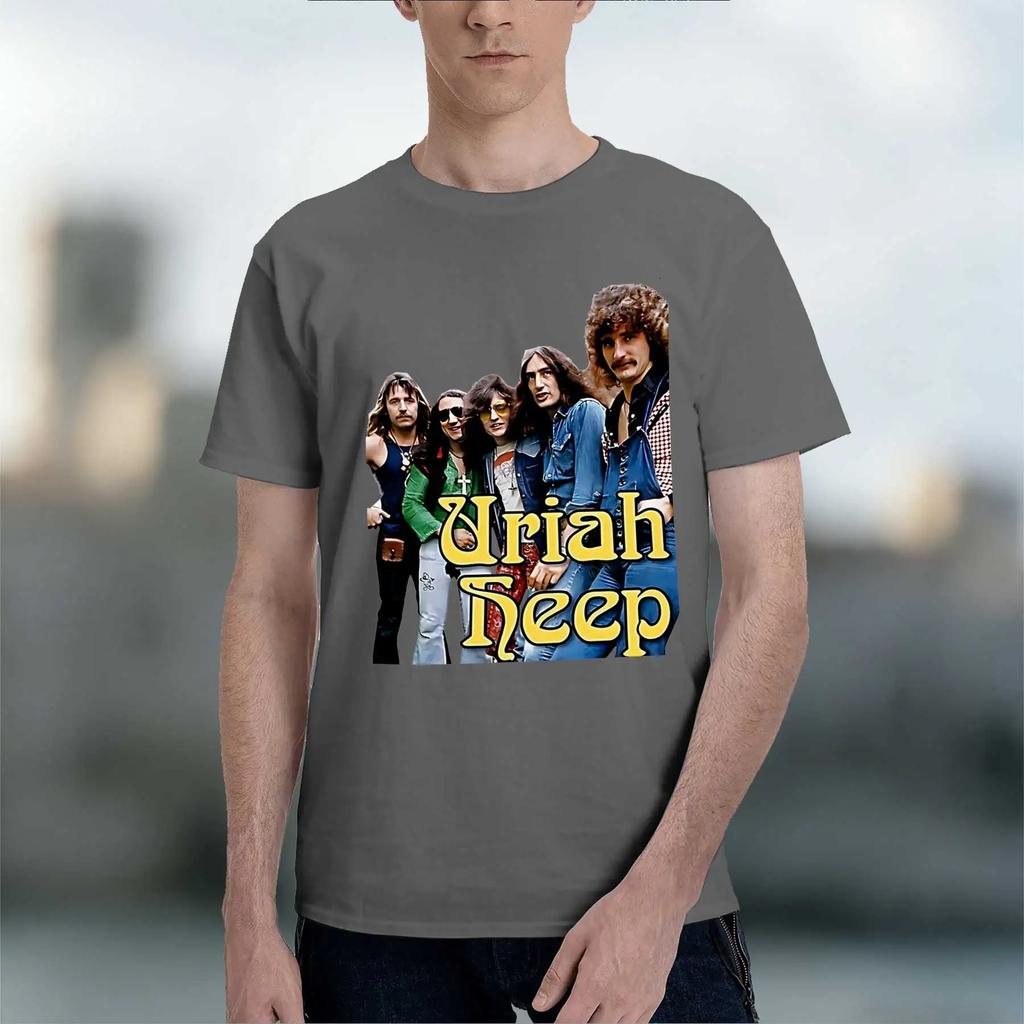 Uriah Heep 2026 New Fashion Heavyweight Hot Selling Retro Printed Pattern Fun Round Neck Tshirt For Daily Comfort