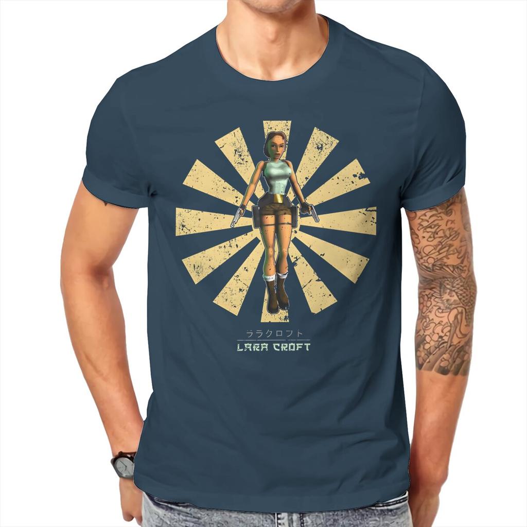 Tomb Raider Game Lara Croft Japanese Tshirt Graphic Unisex Tops Vintage Alternative Summer Cotton Clothing Harajuku T Shirt