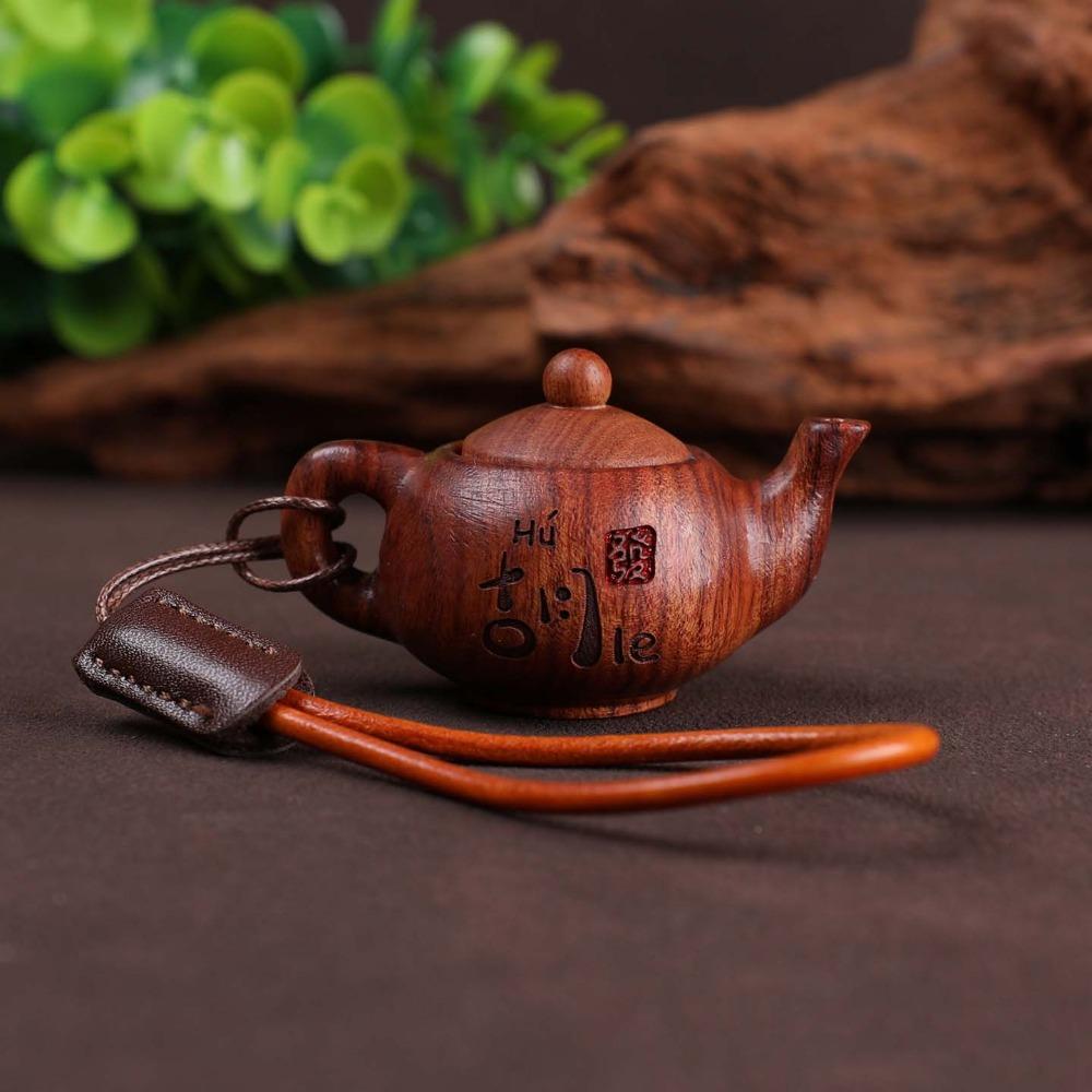 Handmade Cat Paw Clicker Wooden Fidget Key Ring Bag Pendant Sandalwood Figurine Key Chain Car Key