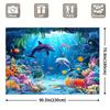 Underwater Dolphin Tapestry Colorful Coral & Fish Bedroom Decor