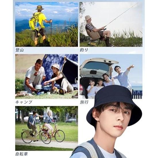 HORADON Bucket Hat Men CottonPrevents Hair DisruptionSafari Large Deep Wide Brim Sun Protection Fashion UV Cut