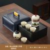 Kung Fu Guochao Fornace di Huang Ru L'intero set di servizi da tè può essere aperto per preparare il tè in ceramica, con una teiera da inviare come regalo a insegnanti e anziani