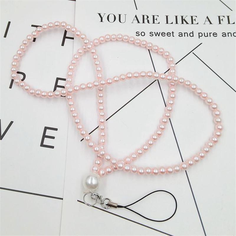Mobile Phone Lanyard Pearl Long Chain Sweater Chain Long Lanyard, Id Lanyard, Neck Hanging, Mobile Phone Case Universal Lanyard
