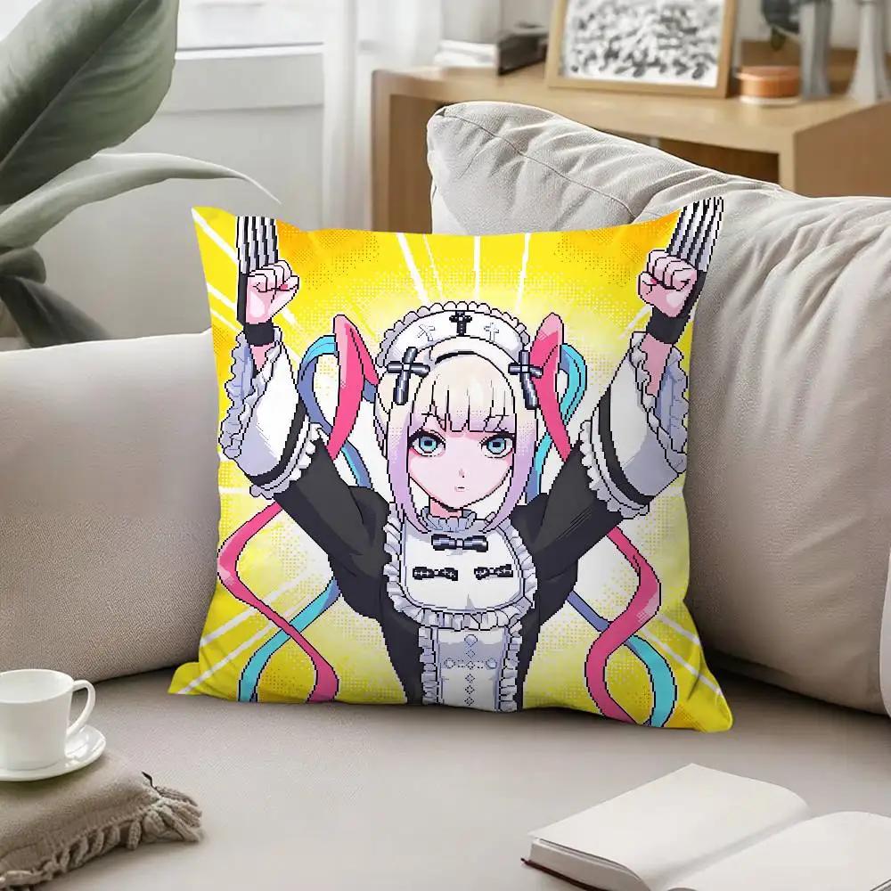 H-Needy Streamer OverloadS Pillow Case Cushion Cover Soft Cute Throw Pillow Case For Car Sofa Pillowcase Polyester With Zipper