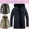 Luxuriously Faux Fur Lined Men's Parka Coat Hoodie Zipper Winter Jacket