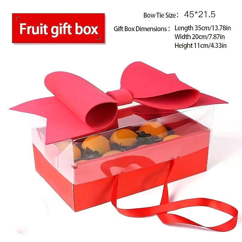 10Pack Elegant Fruit&Floral Flower Box/Gift Box with Bow Transparent DIY Handheld Flower Arrangement for Valentine'S Day Wedding
