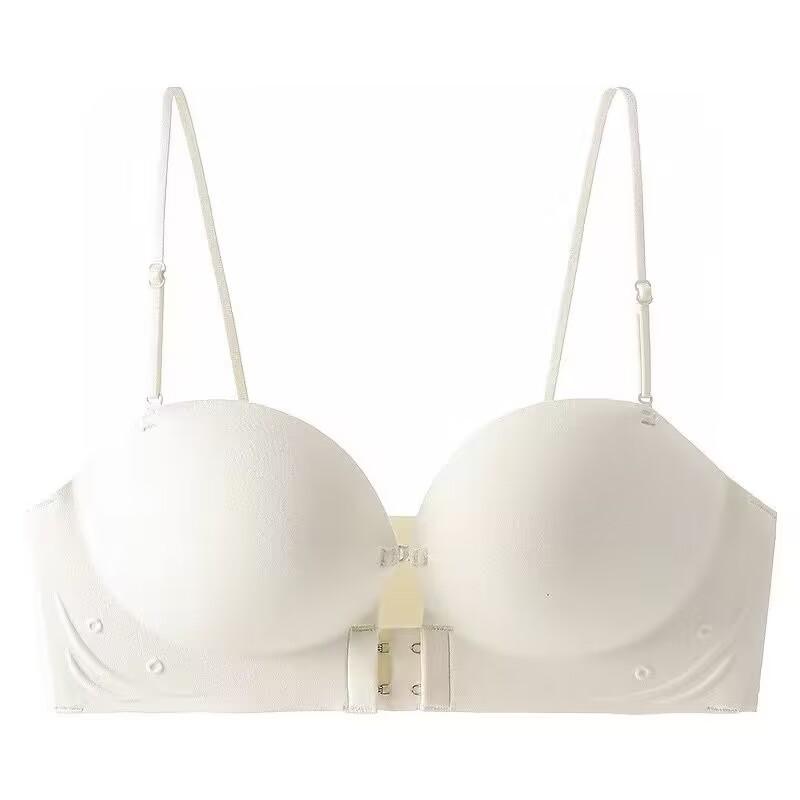 Front buckle type beautiful back without thin shoulder straps tube top underwear women gather small breasts to show big but not empty cup