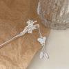Sterling Silver Narcissus Tassel Hairpin: Modern Chinese Hanfu Updo Accessory