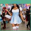 Cosplay-Hausmädchen-Outfit im Spiel-Thema aus Polyester für Sommer-Anime-Events