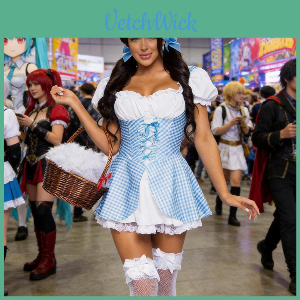 Cosplay-Hausmädchen-Outfit im Spiel-Thema aus Polyester für Sommer-Anime-Events