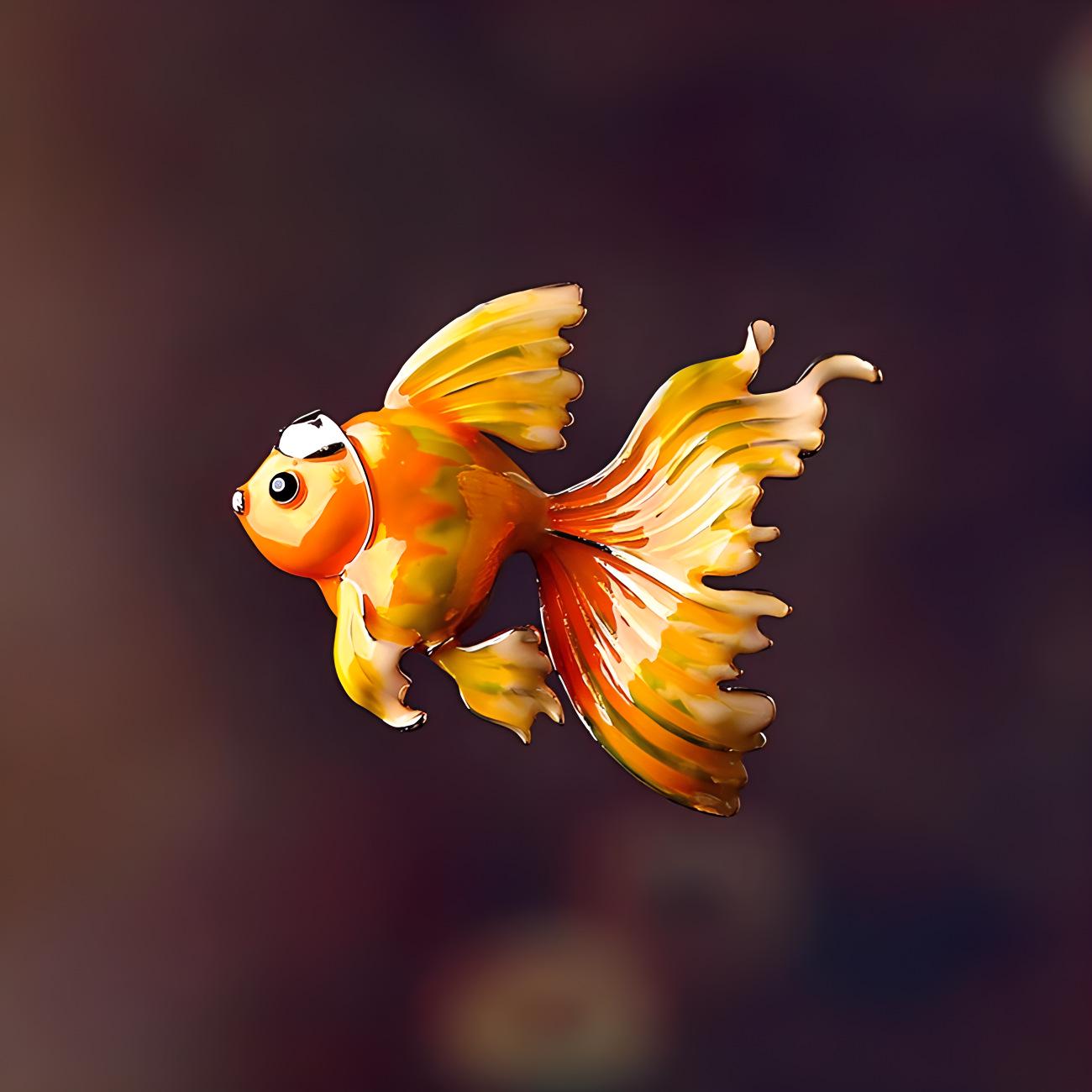 

Брошь Кулон Эмаль Клуазоне Кои - Элегантный Дизайн Золотой Рыбки для Женских Костюмов жёлтый/золотая рыбка