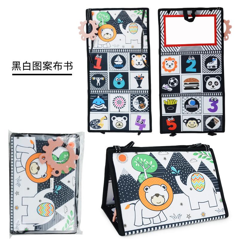 Infant Three-Dimensional Fun Mirror Cloth Book, Washable Double-Sided Early Education Cognitive Cloth Book, Children'S And Baby Enlightenment