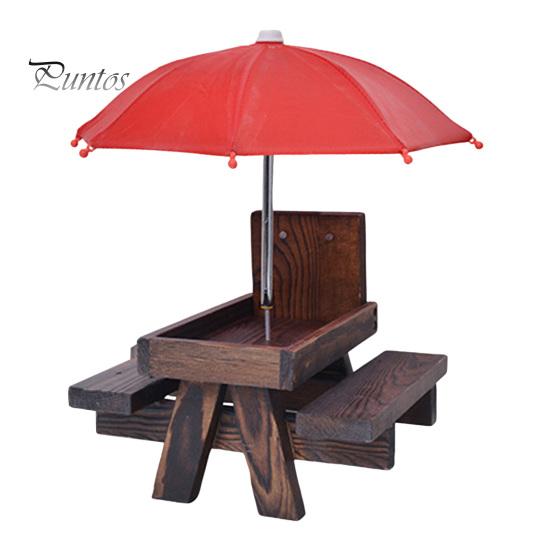 

Кормушка для белок с зонтиком, большая емкость, кормушка для пикника на столе для бурундуков, деревенская уличная кормушка для белок для кукурузных початков