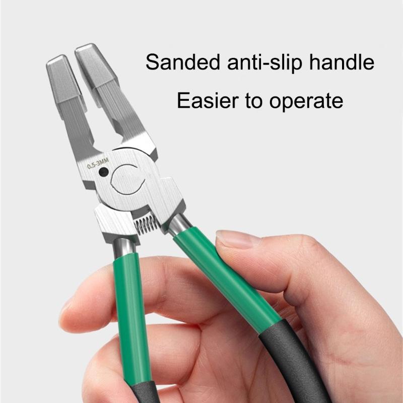 Carbon Steel Crafting Clip Pliers For Secure Glass Copper Rod Trimming With Improved Friction Coated Tip