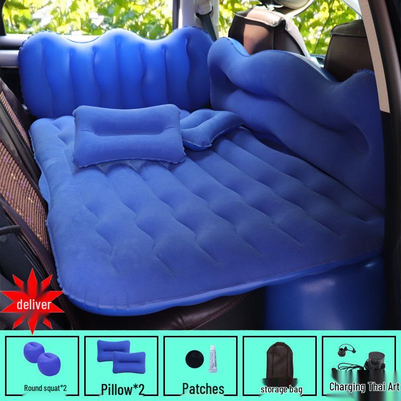 Rear Seat Car Inflatable Mattress - Foldable Travel Sleeping Pad for Car Interior