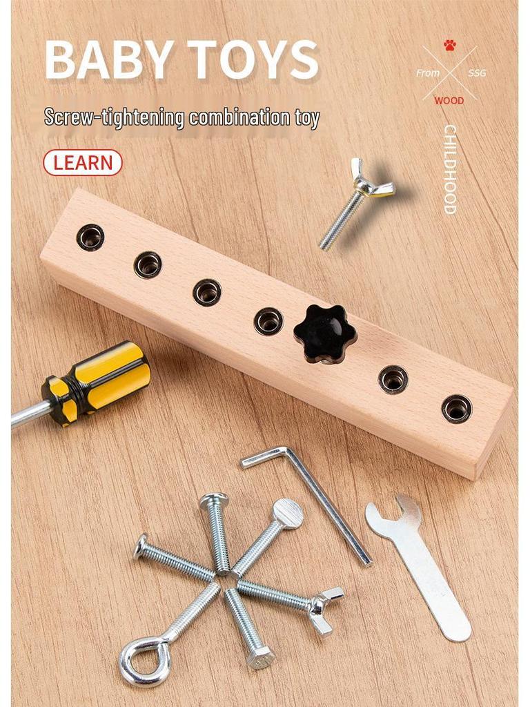 Montessori Screw Nut Workbench Toy for Young Children's Hand-Eye Coordination Development