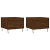 Coffee Tables 2 Pcs Brown Oak Effect 50x50x40 Cm Particleboard