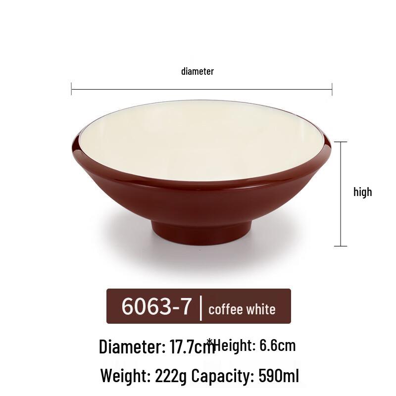 Nordic Style Square Melamine Noodle Bowls