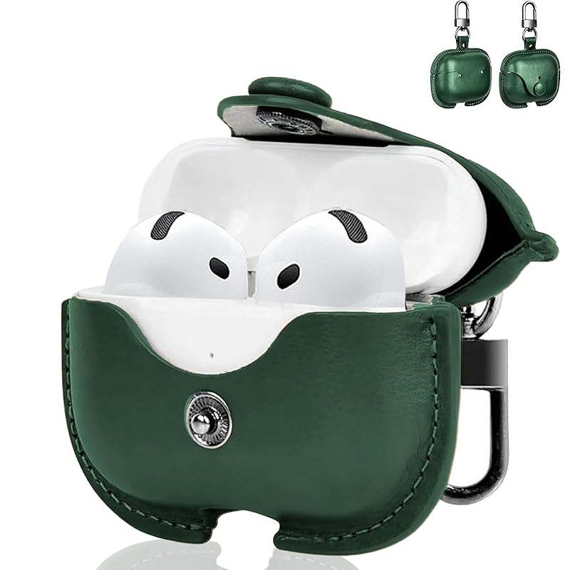 

AIYYXX Airpods4 case 4th generation (2024) airpods4 leather luxury genuine leather PU leather Full protection Can be charged while wearing led light