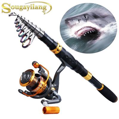 Travel Telescopic Fishing Rod with 12BB Spinning Fishing Reel Carp Bass Freshwater Saltwater Fishing