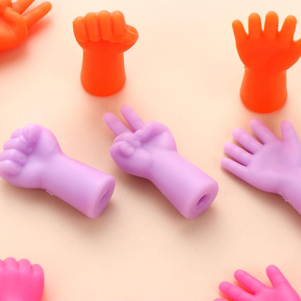 Craft Mix Shaped Gesture Needle Tip Weave Stopper Sewing Tools Knitting Needles Stitch Protectors