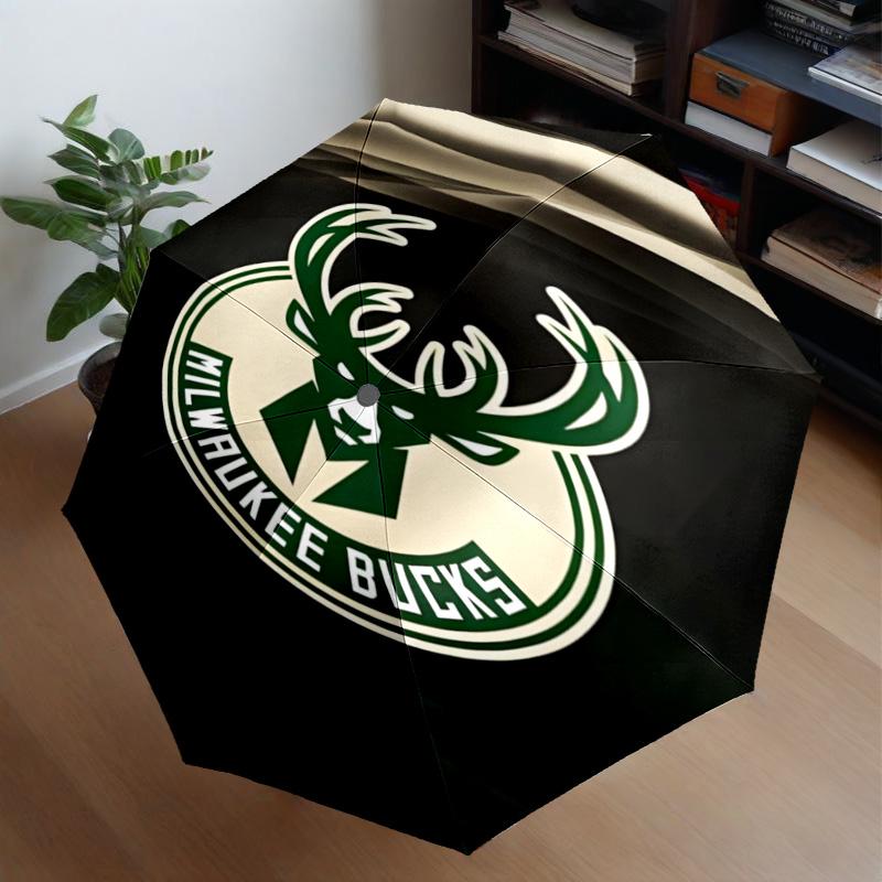 Bucks Team Logo Umbrella 8-Frame for Travel, Camping, Casual Lightweight Portable Umbrella, Essential for Every Family Holidays Gift