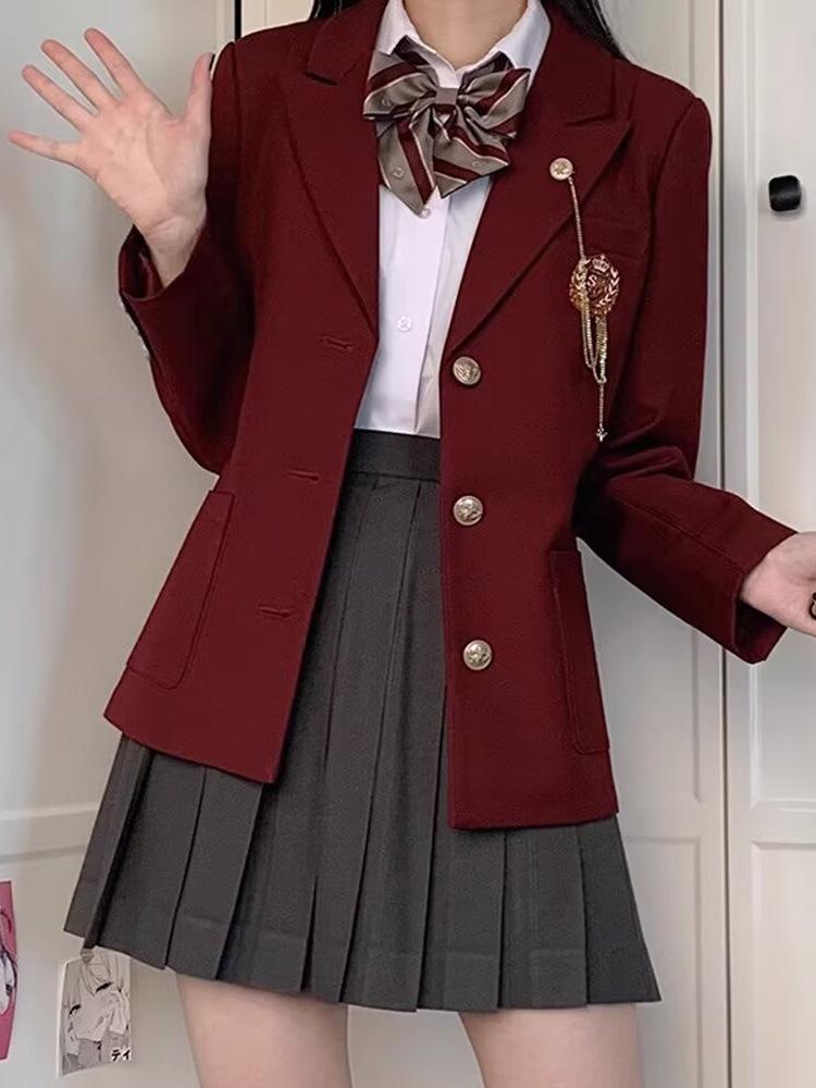 Traje DK Estilo Universitario Japonés: Uniforme Holgado Rogue Handsome para Primavera/Otoño - Ropa Exterior Unisex para Estudiantes y Graduación con Insignia