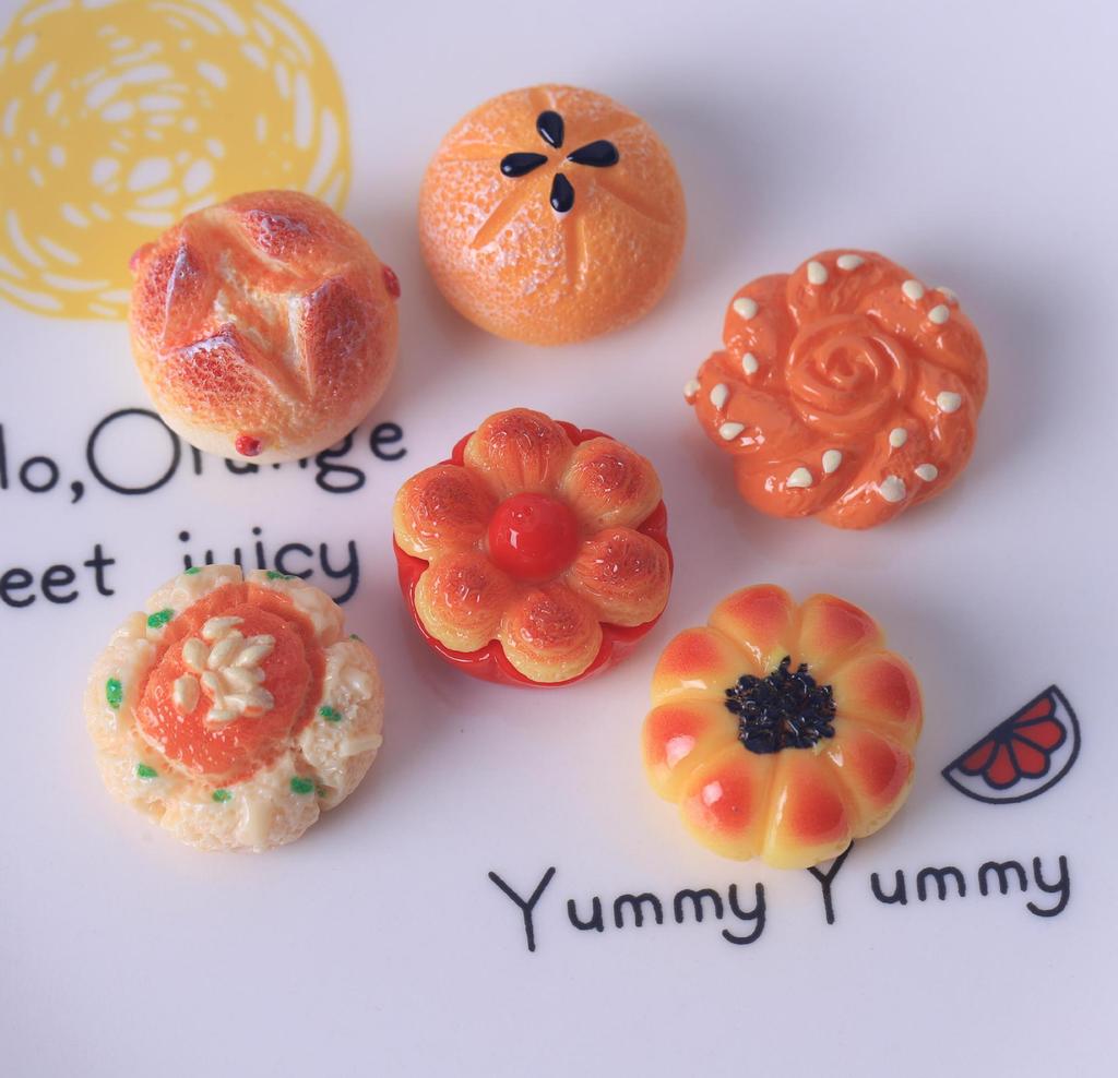 Childlike DIY Cream Bread Cake Keychain Pendant - Resin Craft Accessories