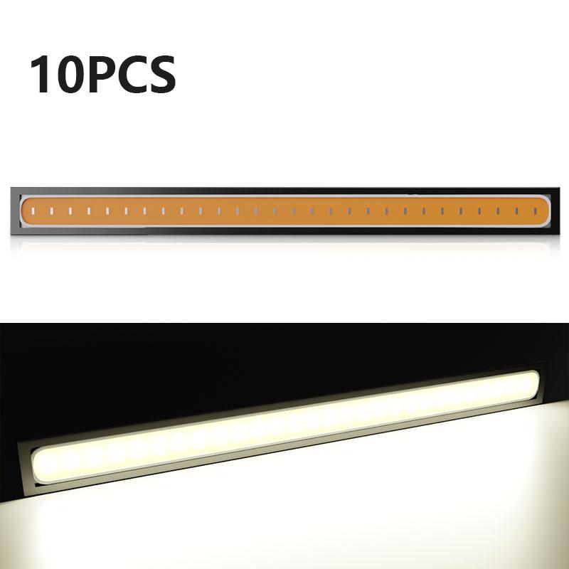 10Pcs 17cm Car Daytime Running Lights Super Bright Led COB Fog Lamp 12V Waterproof Auto Interior DRL Work Lamp Strip Lights Bar