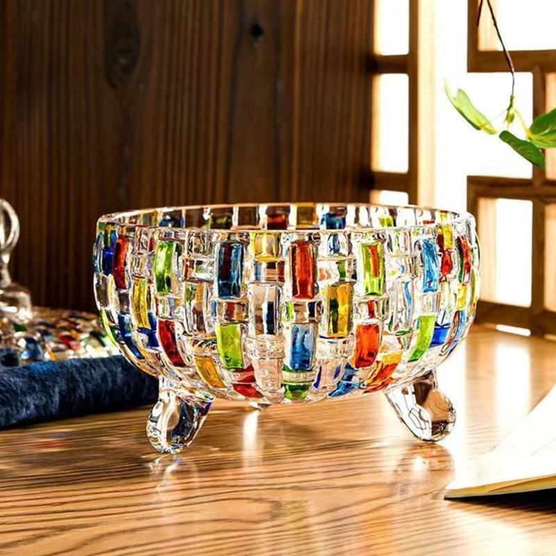 Bunte Glasbehälter mit Deckel Kristallgläser Süßigkeitenschalen Schmuckschatulle für Hochzeit, Weihnachtsfeier Dekorative Süßigkeitenschale