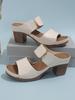 2024 Women's Plus Size Chunky Heel Peep Toe Sandals & Slippers: Summer One-Strap New Style