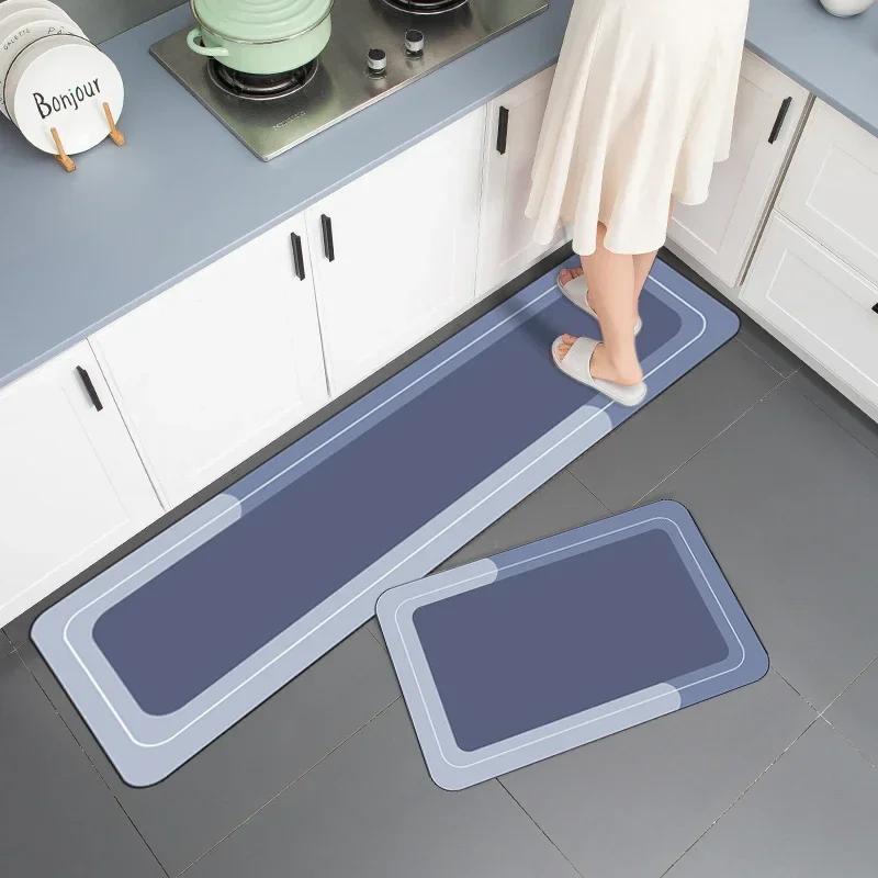 Nordic Modern Kitchen Floor Mat Home Entrance Doormat Living Room Carpet Anti-slip Bedroom Long Rugs Alfombras De Cocina