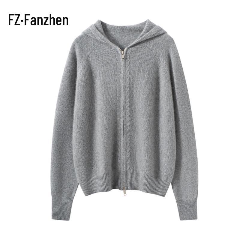 

Fanzhen Women s Hooded Thick Cashmere Cardigan M