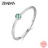 925 Sterling Silver Round Gemstone Ring for Women Fashion Wedding Jewelry