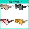 Fashion Oversized Sun Glasses For Women And Men With Protection And Leopard Frame For Outdoor Style