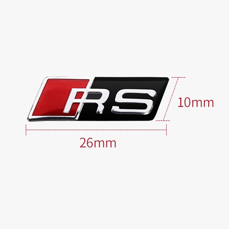3D Aluminum S-Line RS Badge Car Stickers Steering Wheel Decoration Accessories For Audi A7 A3 A4 A6 A5 Q5 A1 Q7 Q3 Q4 TT SQ5 RS5