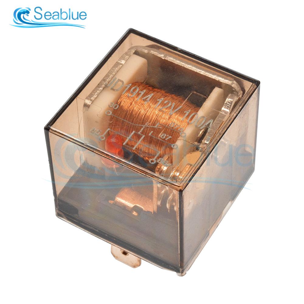 1Pcs DC 12V 24V 80A 100A 4/5 Pins Waterproof Automotive Relay Switch SPDT Car Control Device Car Relays High Capacity Switching Relays 5