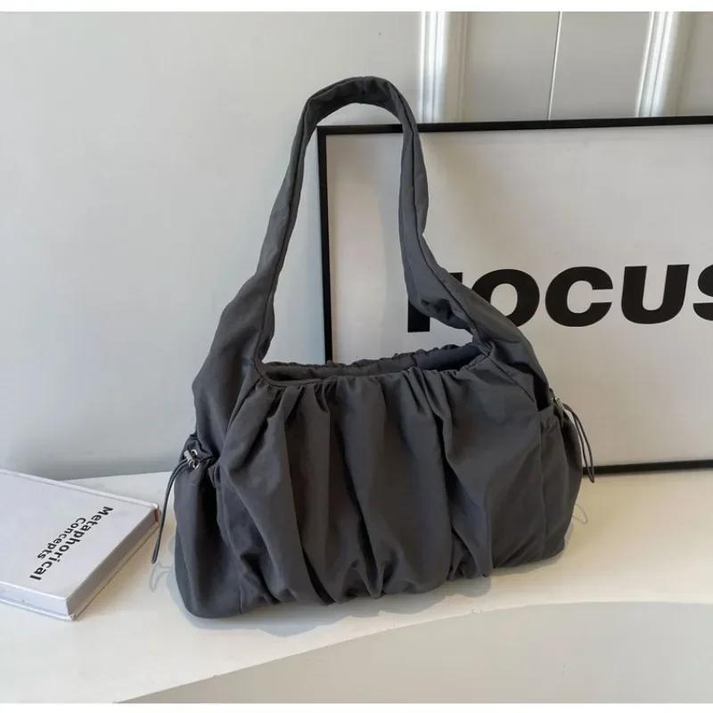 

Нейлоновая сумка из ткани, женская сумка-тоут, большая вместимость, летняя новая универсальная сумка Ins на одно плечо для студентов колледжа, женская сумка