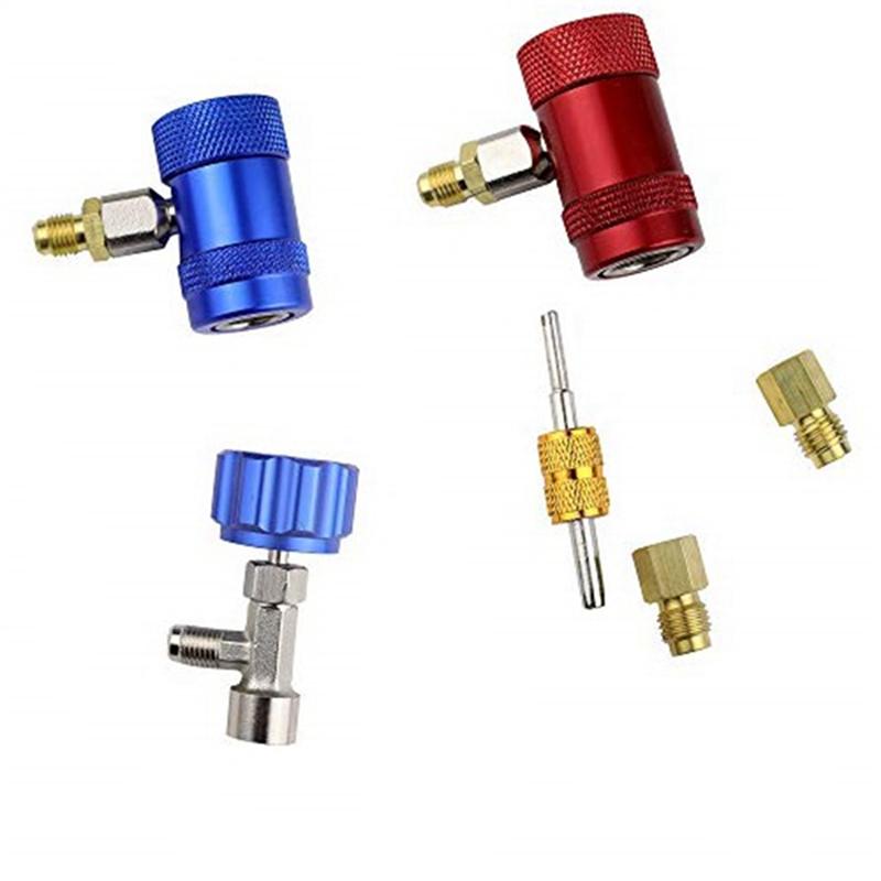 

Valve Core Remover Kit Valve Core Remover Copper A/C R1234YF Adapter, Quick Manual Coupler With Can Tap For Air Conditioning-B61