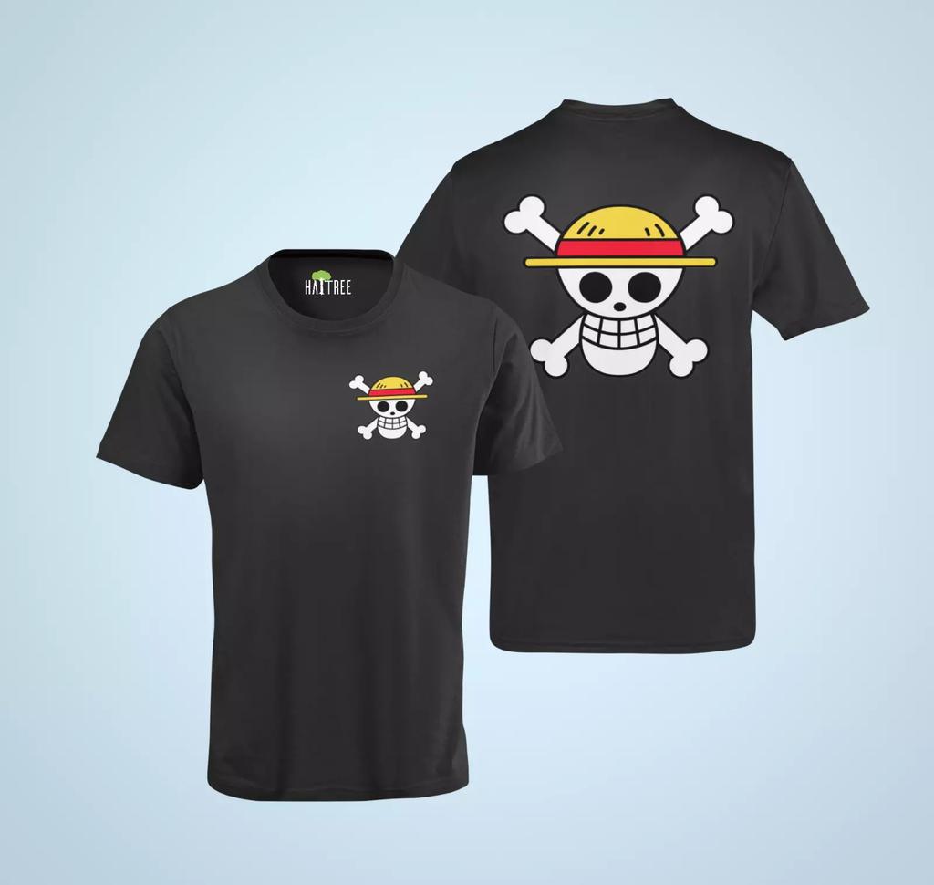 One Piece Logo Skull Flag Luffy Luffy Pirate T Shirt