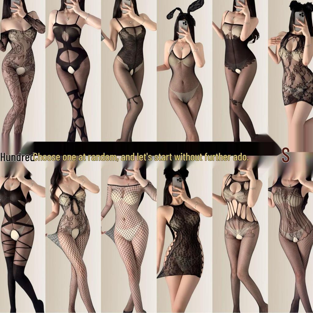 Body plasă mărime mare: Lenjerie intimă cu crotch deschis și caracteristică de rupere manuală