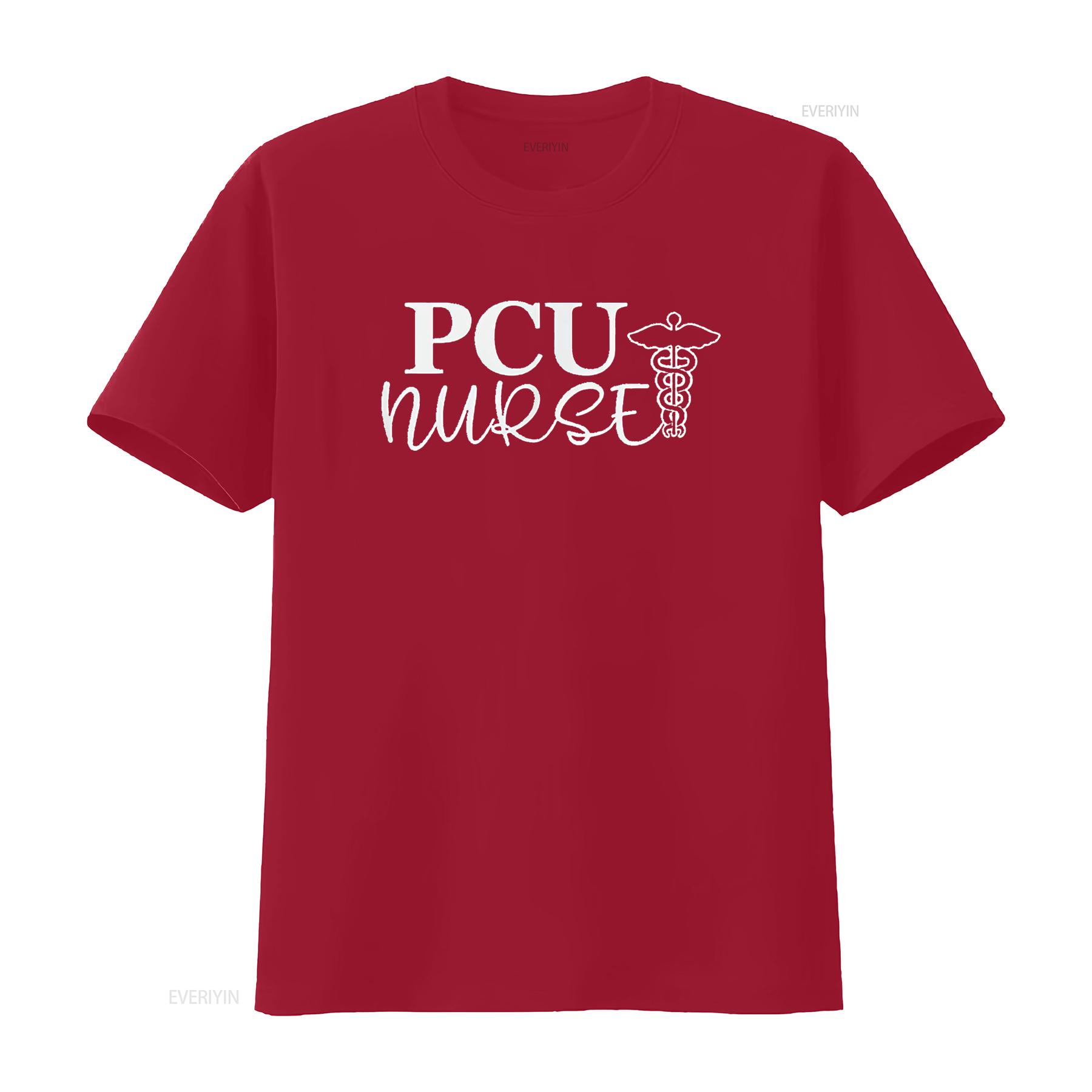 PCU Nurse Progressive Care Unit Step Down Design T Shirt vintage Washed fashion graphic Versatile Soft Top For Everyday Wear S