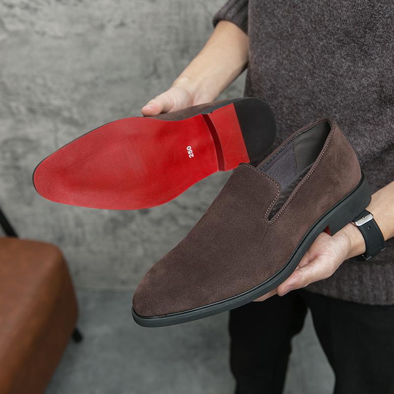 Men's Cross-Strap Leather Shoes: Formal, Fashionable, and Comfortable for Spring/Autumn in Sizes 38-46.